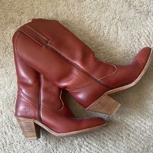 Red Frye cowboy boots